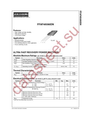 FFAF40U60DNTU datasheet  